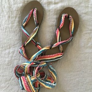 Sseko Designs Convertible Leather Sandals, 7.5